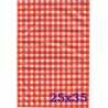 BUSTE SOTTOVUOTO LISCIA CM 25x35 TOVAGLIA BIANCO/ROSSO 100 Pz