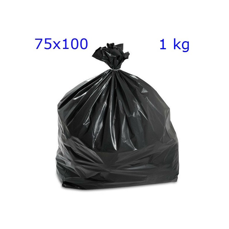 BUSTE SPAZZATURA NERE 75x110 Rotolo KG 1
