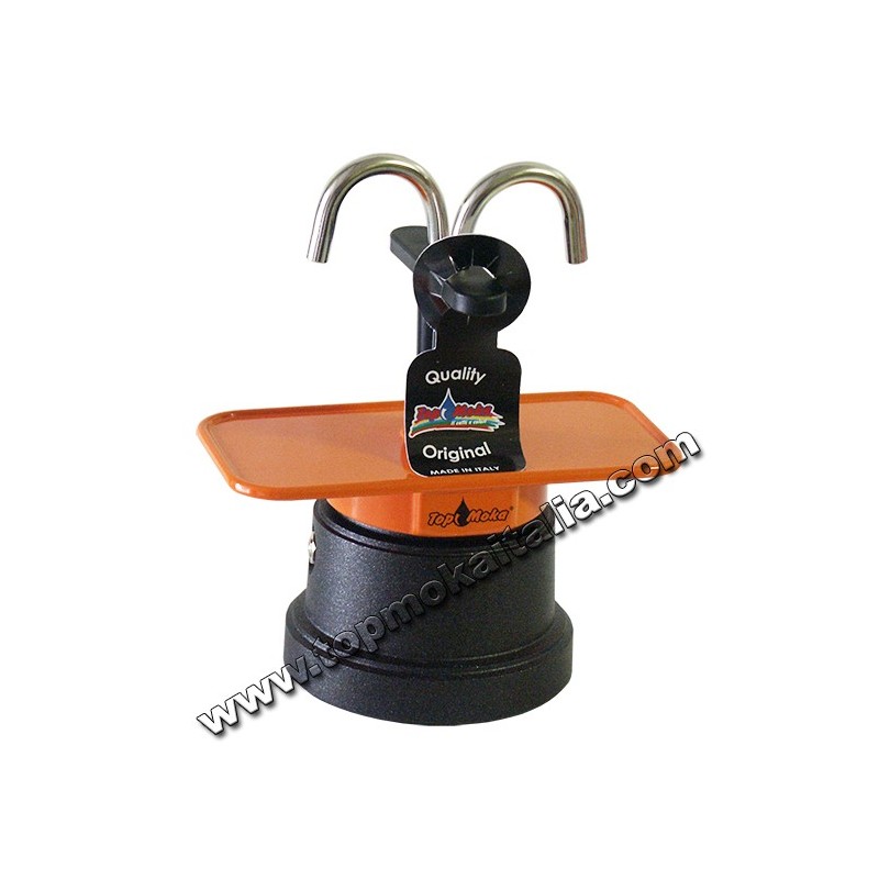 CAFFETTIERA MINI MOKA 2 TAZZA TEFLON COLORE ARANCIO