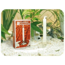 CANDELE STEARICHE BIANCHE Pz 10