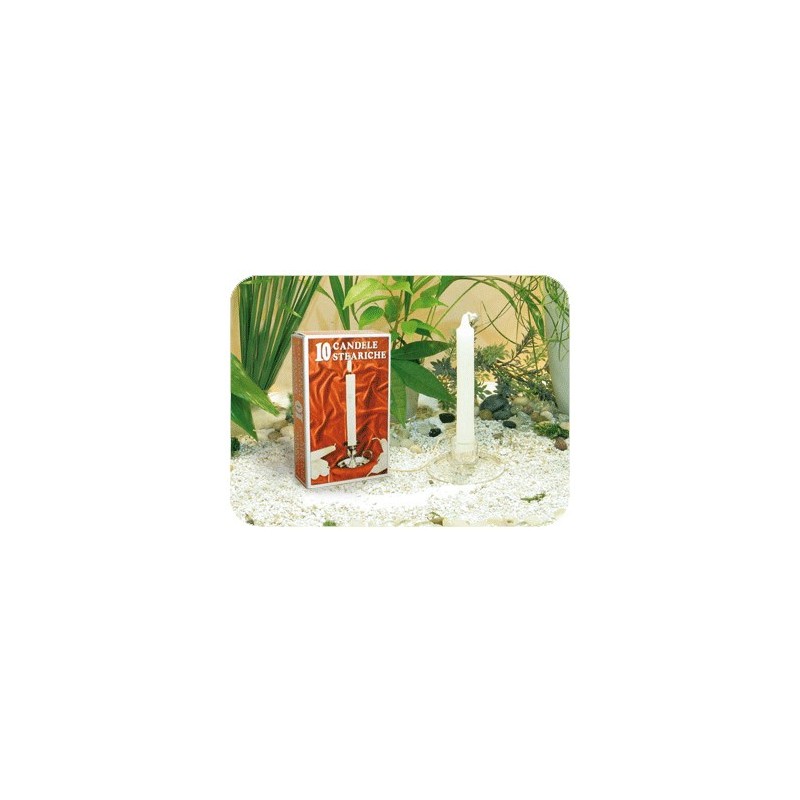 CANDELE STEARICHE BIANCHE Pz 10