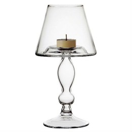 CANDELIERE IN VETRO TRASPARENTE BANQUET CM 23,5