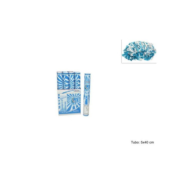 CANNONE CORIANDOLI PARTY CM 40 BIANCO AZZURRO