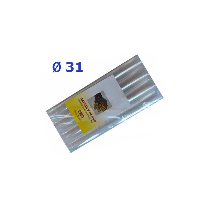 CAPSULE TERMORETRAIBILI D.31 TRASPARENTI Pz 100