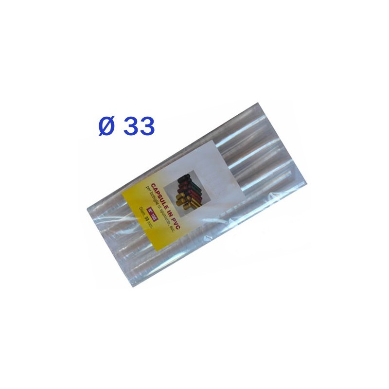 CAPSULE TERMORETRAIBILI D.33 TRASPARENTI Pz 100