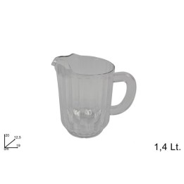 CARAFFA PLASTICA COSTOLATA Lt 1,4 TRASPARENTE