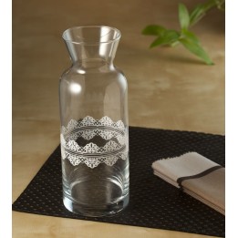 CARAFFA VETRO MACRAME Lt 1 CON DECORI