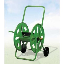 CARRELLO AVVOLGITUBO METALLO C/RUOTE IN GOMMA 110 Mt