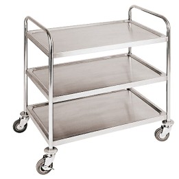 CARRELLO DI SERVIZIO INOX A 3 PIANI