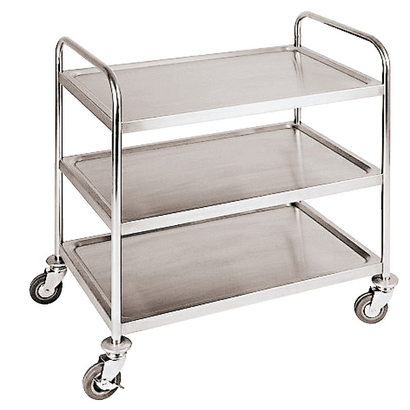 CARRELLO DI SERVIZIO INOX A 3 PIANI
