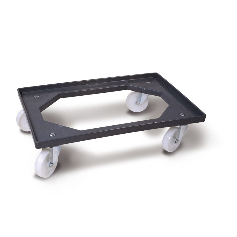 CARRELLO PER CASSETTE PIZZA BOX SERVICE CON RUOTE CM 62x42x14