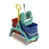 CARRELLO PULIZIE CON SECCHI 25+25 LT COMPLETO DI STRIZZO