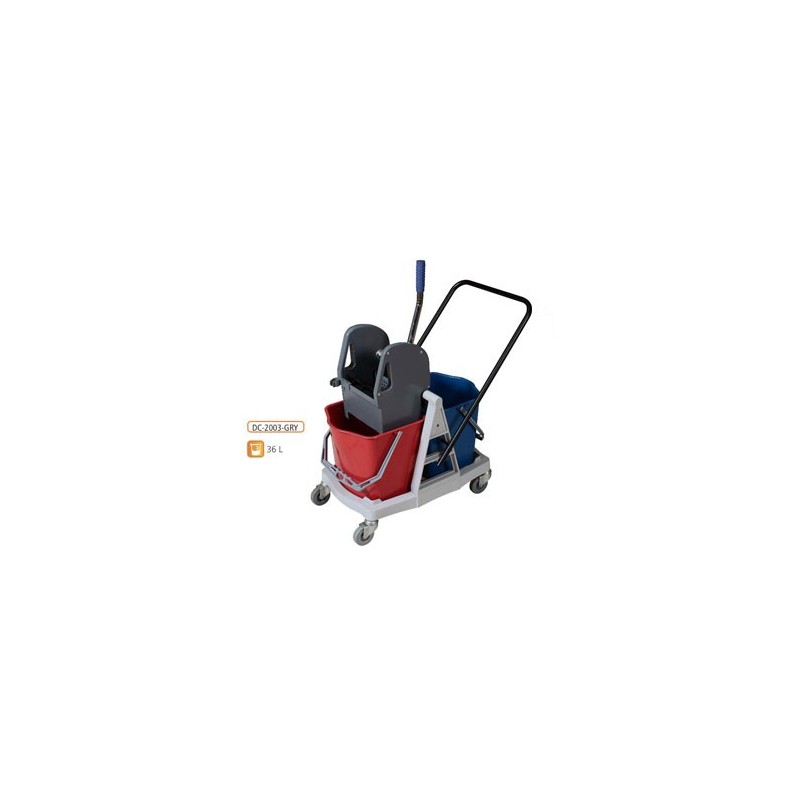 CARRELLO PULIZIE DOPPIO SECCHIO E STRIZZATOIO PROBBAX DUO Lt 36