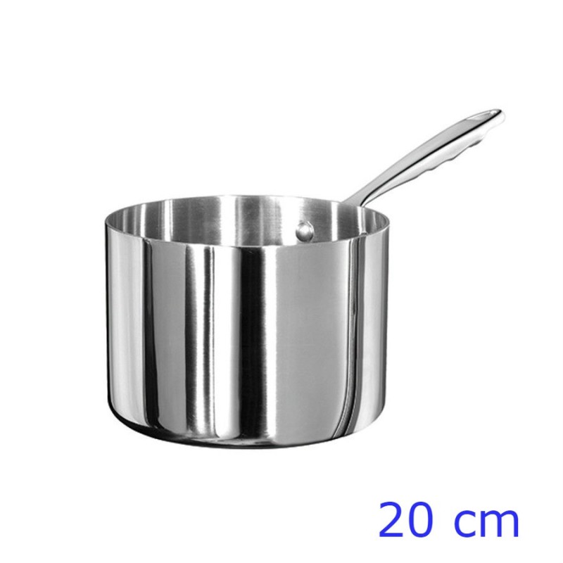 Casseruola alta Aluinox 1907 Pentole Agnelli 20 cm 1 manico per induzione