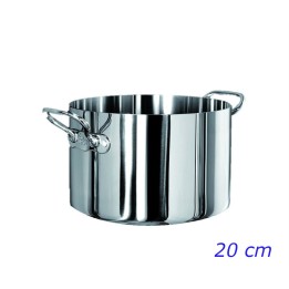 Casseruola alta ad induzione AluInox 1907 Pentole Agnelli 3ply lucido - cm 20