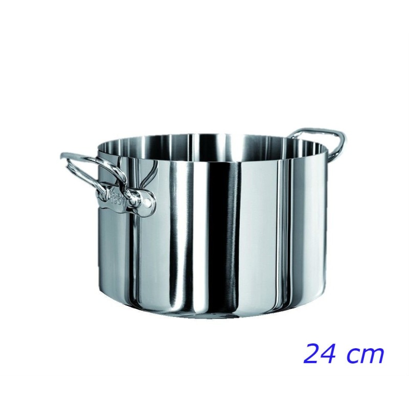Casseruola alta Aluinox 1907 Pentole Agnelli 24 cm per induzione
