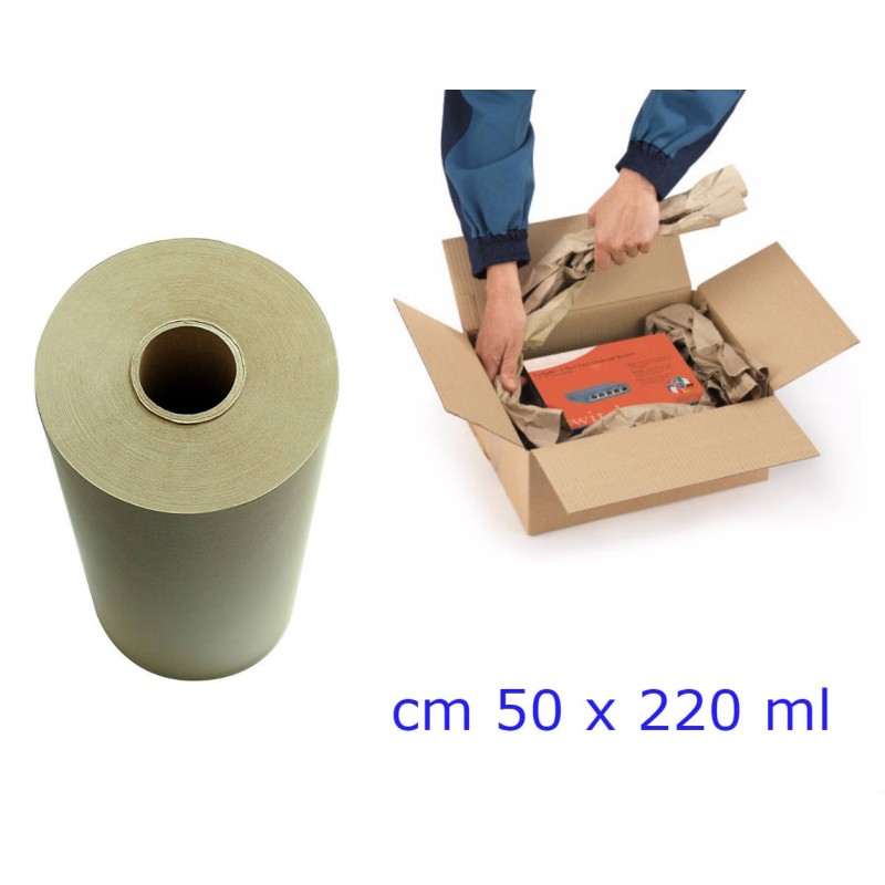 Carta riciclata imballaggio riempimento spedizioni cm 50x220 m