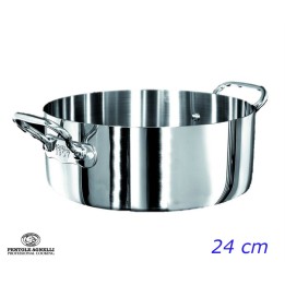 Casseruola bassa da 24 cm Aluinox Agnelli a due manici