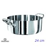 Casseruola bassa da 24 cm Aluinox Agnelli a due manici