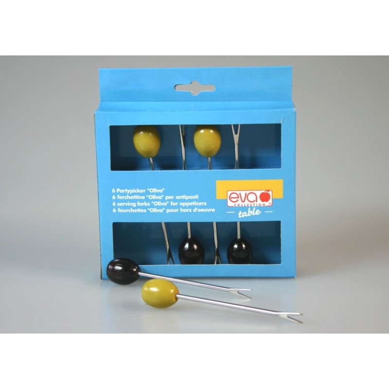 FORCHETTINE OLIVA PER ANTIPASTI Pz 6