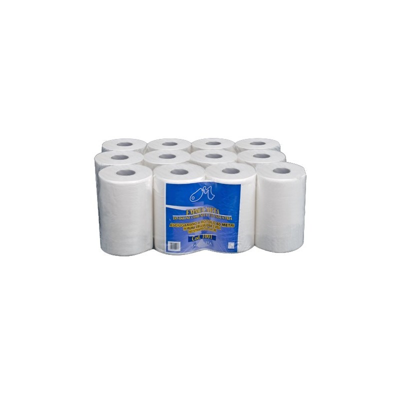 CARTA MANI A ROTOLO 60 Mt 12 ROTOLI