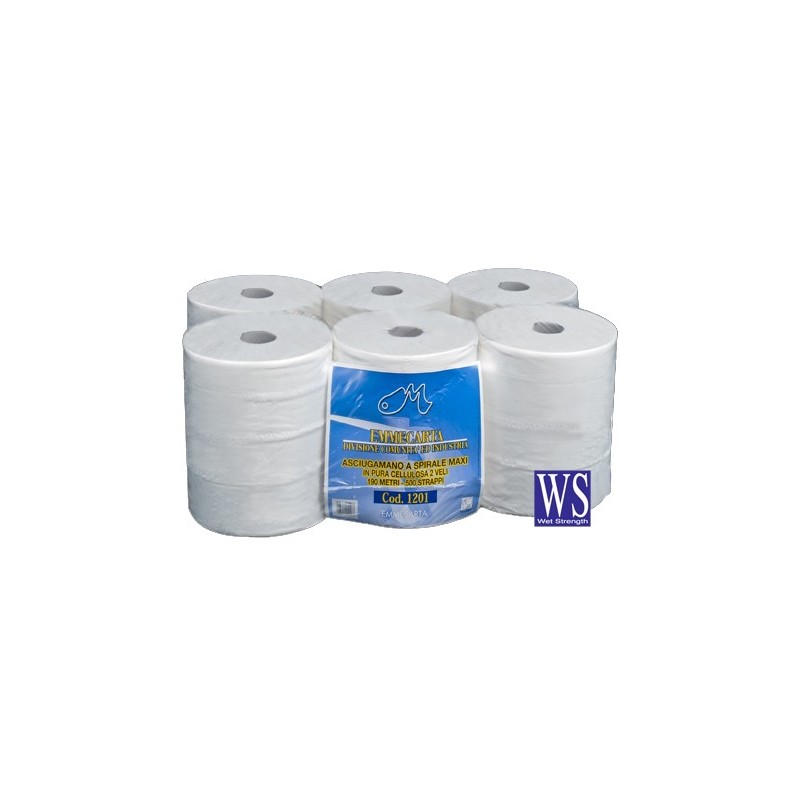 CARTA MANI SPIRALE 190 Mt 6 ROTOLI