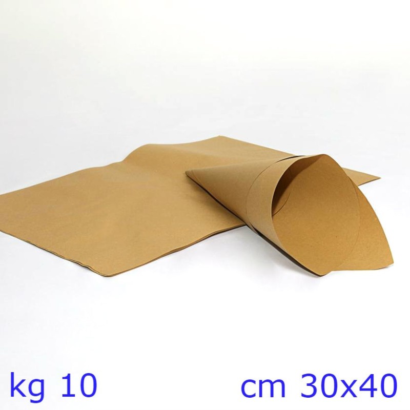 CARTA PAGLIA PER ALIMENTI SENZA DISEGNI CM 30x40 - 10 Kg