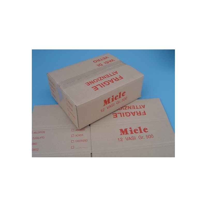 SCATOLA CARTONE MIELE 12 POSTI GR 250