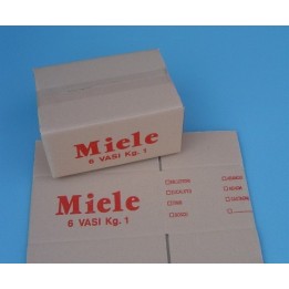 SCATOLA CARTONE MIELE 6 POSTI GR 1000