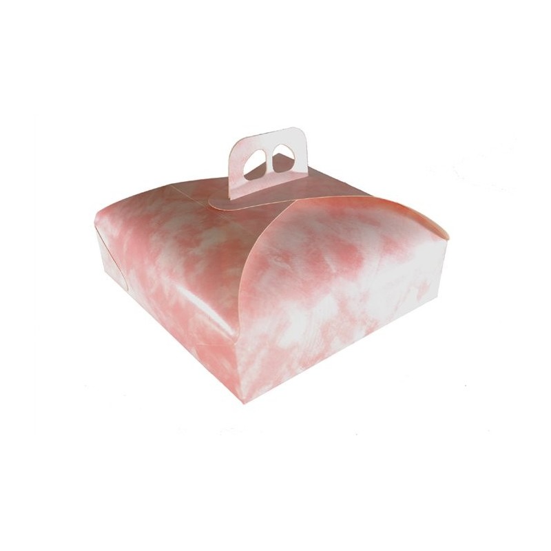 CARTONE PORTA TORTA ROSA CM 42