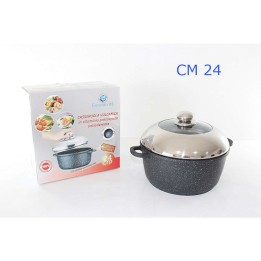 CASSERUOLA VULCANICA CON COPERCHIO CM 24
