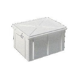 CASSA CHIUSA RETT. SOVRAPPONIBILE CM 35x25x20 Lt 15 C/COP BIANCA