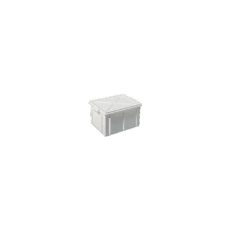 CASSA CHIUSA RETT. SOVRAPPONIBILE CM 35x25x20 Lt 15 C/COP BIANCA