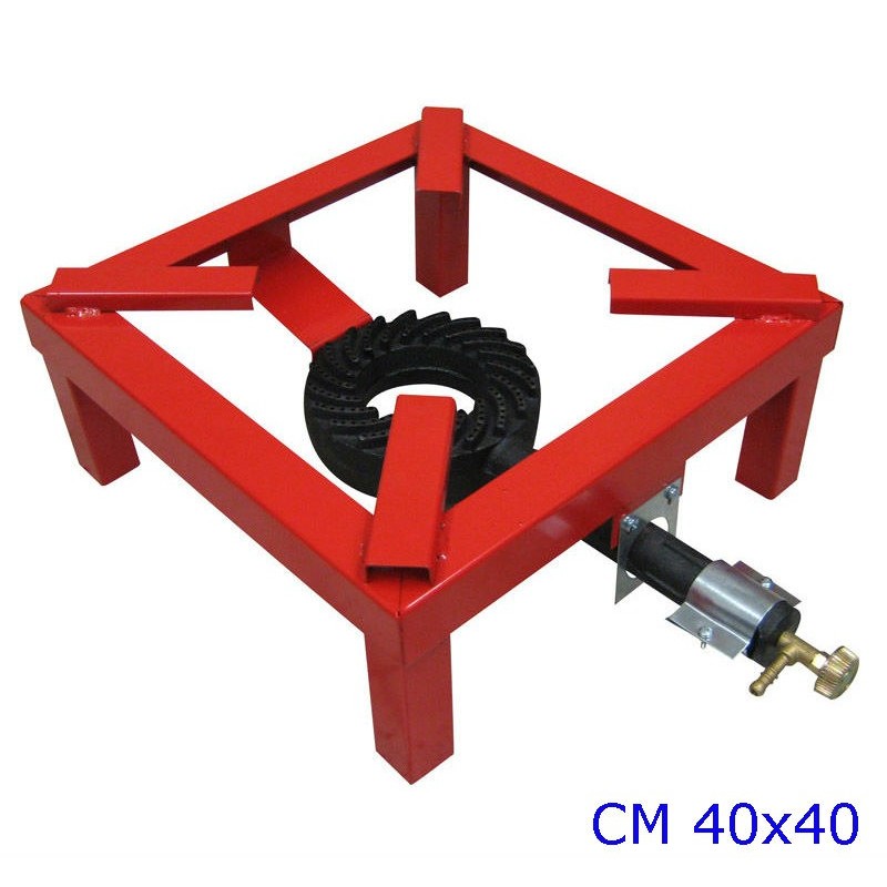 FORNELLONE A GAS QUADRATO CM 40x40 BRUCIA PIU' PALUMBO