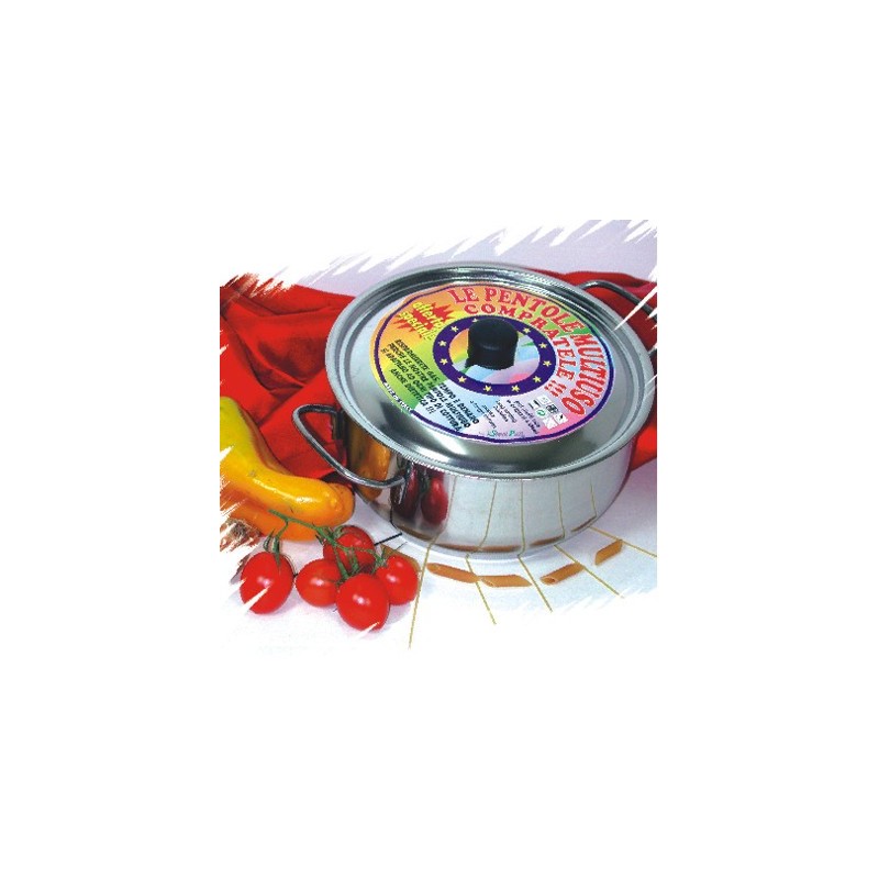 CASSERUOLA 18/10 TRIPLO FONDO C/C CM 18