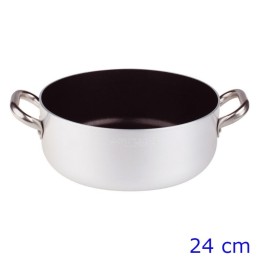 CASSERUOLA ALLUMINIO BASSA TEFLON CM 24