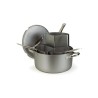 CASSERUOLA ALLUMINIO CON 3 COLAPASTA A SPICCHIO E COPERCHIO CM 38
