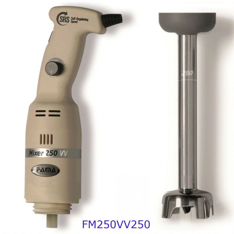 FRULLATORE A IMMERSIONE PROFESSIONALE ACCIAIO 25 CM 250W VV