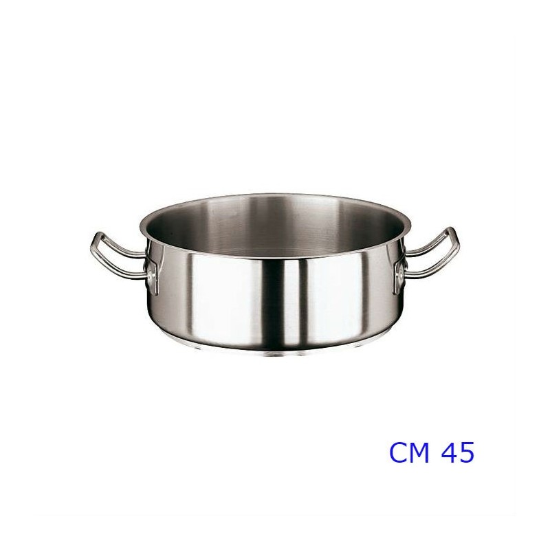 CASSERUOLA BASSA INOX 2/M CM 45 SERIE 2000