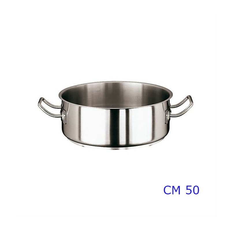 CASSERUOLA BASSA INOX 2/M CM 50 SERIE 2000