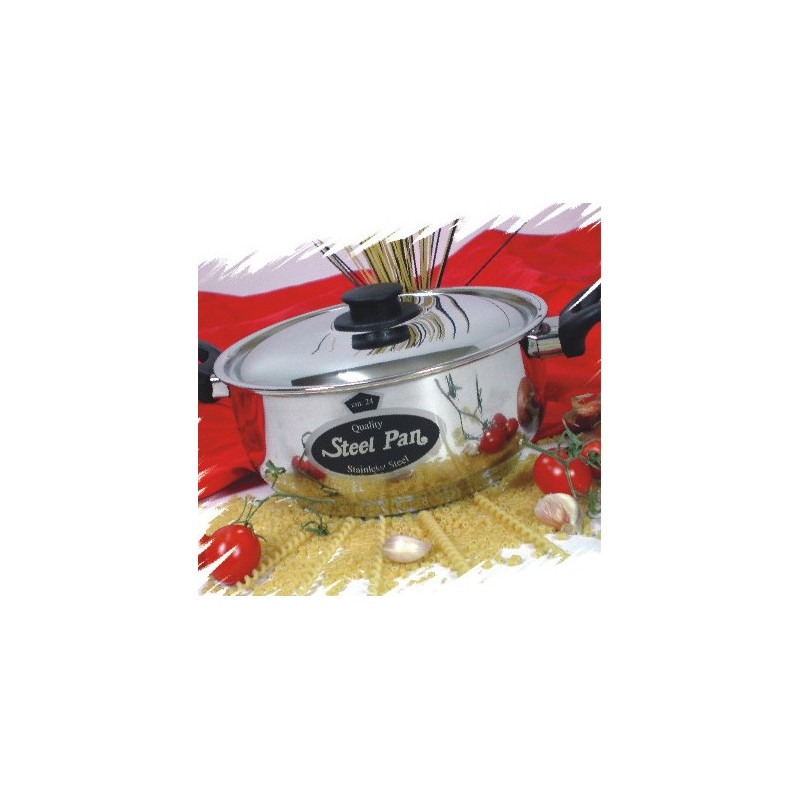 CASSERUOLA INOX C/C STEELPAN CM 24