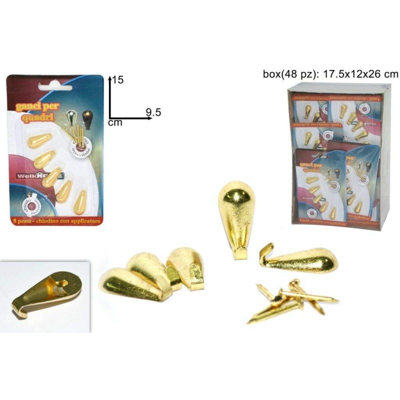 GANCI PER QUADRI WELKHOME Pz 5 ORO