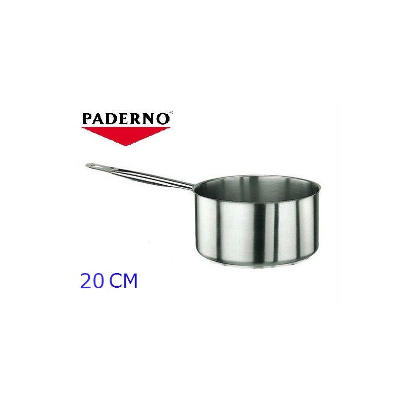CASSERUOLA INOX MEZZA ALTA 1 MANICO CM 20 SERIE 1000