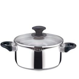 CASSERUOLA INOX PRIMA C/BECCUCCIO E COP TESCOMA CM 24