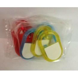GANCIO ADESIVO OVALE 4,5x2,8 CM COLORI ASS 10 Pz