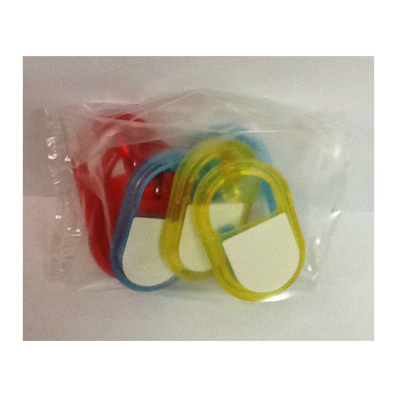 GANCIO ADESIVO OVALE 4,5x2,8 CM COLORI ASS 10 Pz