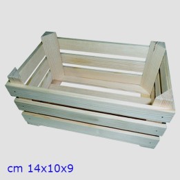 CASSETTA IN LEGNO NATURALE DI ABETE CM 14x10x9 H