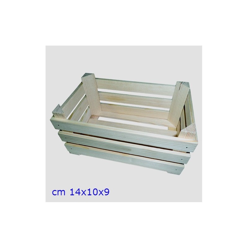 CASSETTA IN LEGNO NATURALE DI ABETE CM 14x10x9 H