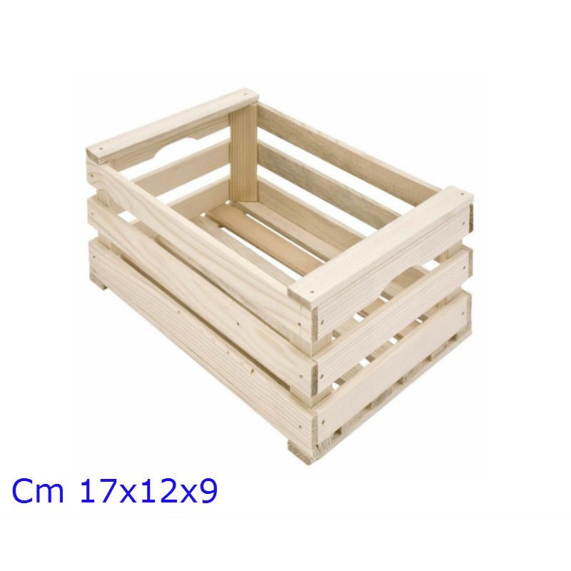 CASSETTA IN LEGNO NATURALE DI ABETE CM 17x12x9 H