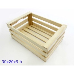 CASSETTA IN LEGNO NATURALE DI ABETE CM 30x20x10 H